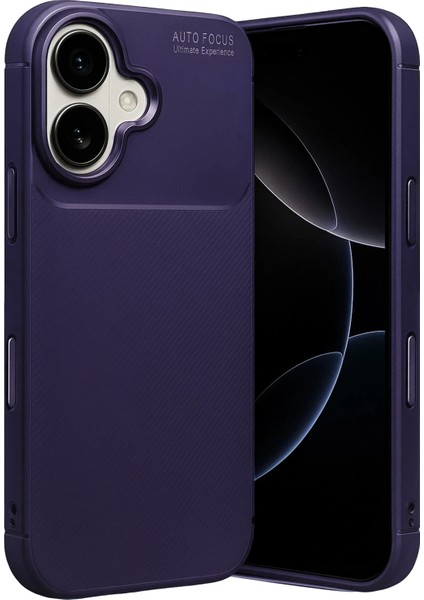 Apple iPhone 17 Karbon Kaplama Auto Focus Kılıf - Sportif&profesyonel Stil - Lacivert
