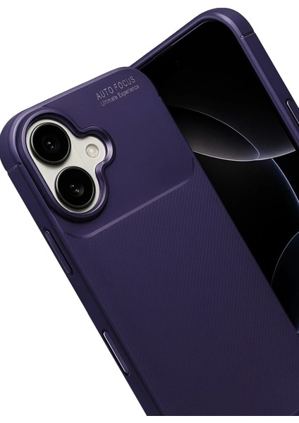 Apple iPhone 17 Karbon Kaplama Auto Focus Kılıf - Sportif&profesyonel Stil - Lacivert fiyatları