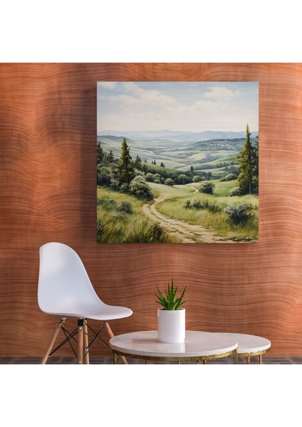 Yeşil Çam Kanvas Tablo - Izlenimci Yağlı Boya Duvar Sanatı Kanvas Tablo modelleri