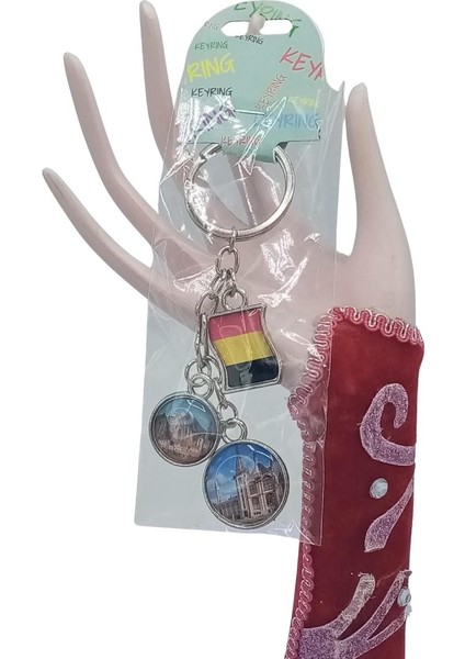 Belçika Üçlü Epoksi Metal Çift Taraflı Damla Anahtarlık Belgium fiyatları