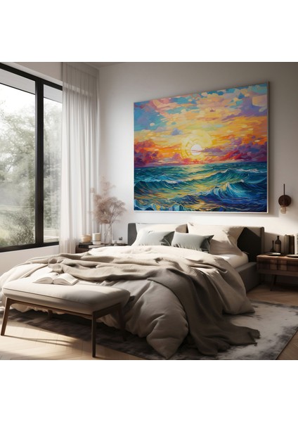 Deniz Manzaralı Kanvas Tablo - Ev Dekorasyonu ve Huzur Temalı fiyatları