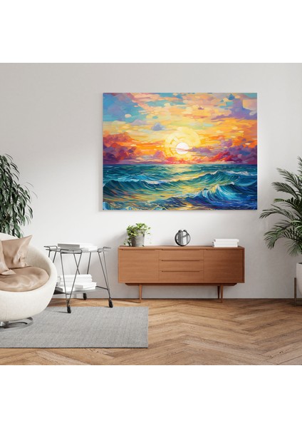 Deniz Manzaralı Kanvas Tablo - Ev Dekorasyonu ve Huzur Temalı modelleri