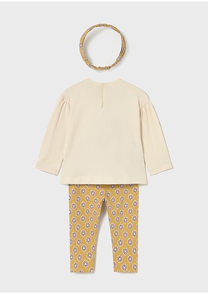 Sarı Kız Bebek Saç Bandı, Tişört ve Tayt Takım 2744 fiyatları