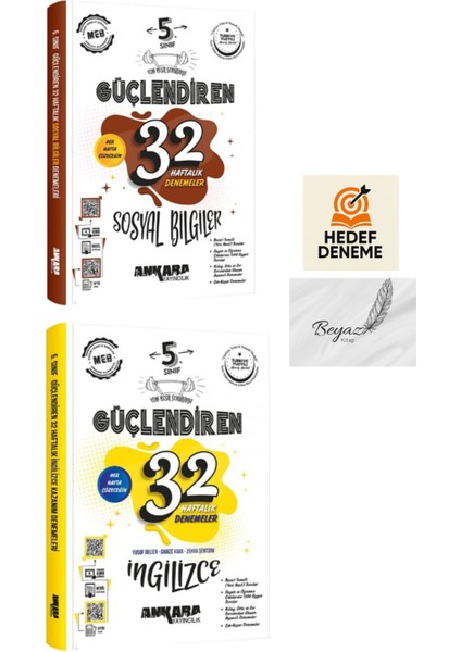 Ankara 5.sınıf Güçlendiren 32 Haftalık Sosyal Bilgiler Ingilizce Deneme Hedef Deneme