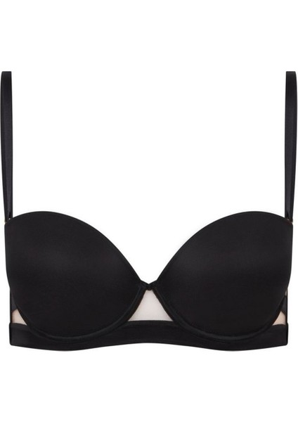 Lucky Strapless Underwired Sütyen Siyah, Ayarlanabilir Askılı, Konforlu ve Şık Tasarım
