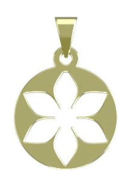 14 Ayar Altın Çiçek Kolye Ucu 0.5 Gr, KC10950 Kodlu