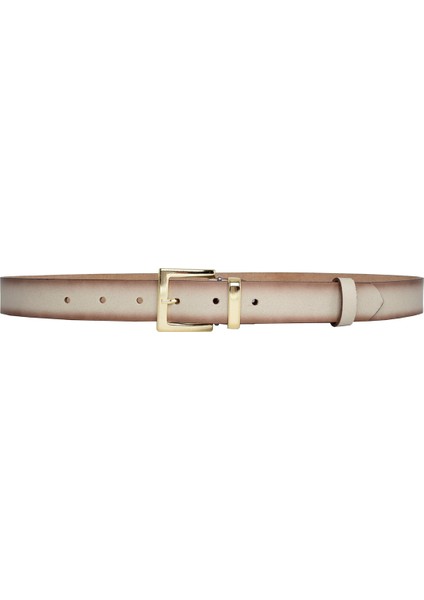 %100 Hakiki Deri, Gold Takım Tokalı 3 cm Vizon Kadın Kemeri; Elbise, Pantolon Kemeri=3cm-Kdn-47