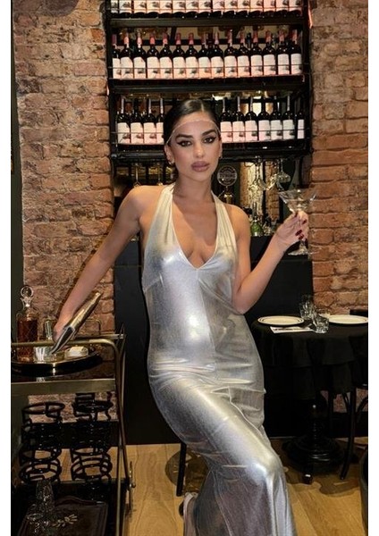 Felicia Sırt Dekolteli Elbise 2583-08