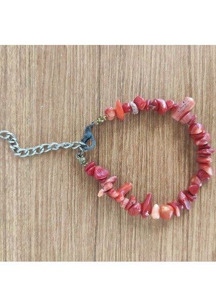 Kırmızı Mercan Doğal Taş Bileklik 12586