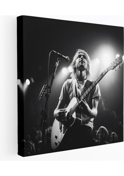 Kurt Cobain Kanvas Tablosu - Etkileyici Duvar Sanatı