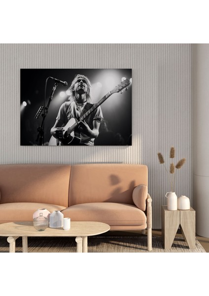 Kurt Cobain Kanvas Tablosu - Etkileyici Duvar Sanatı modelleri