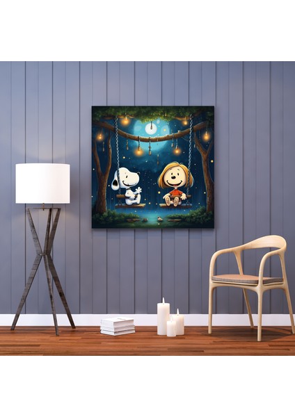 Snoopy Kanvas Tablo - Salıncak Seti Duvar Sanatı - Snoopy Duvar Dekoru Kanvas Tablo Duvar Sanatı fiyatları