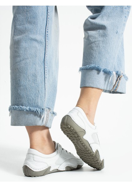 Dasenk Kadın Hakiki Deri Beyaz Spor Ayakkabı modelleri