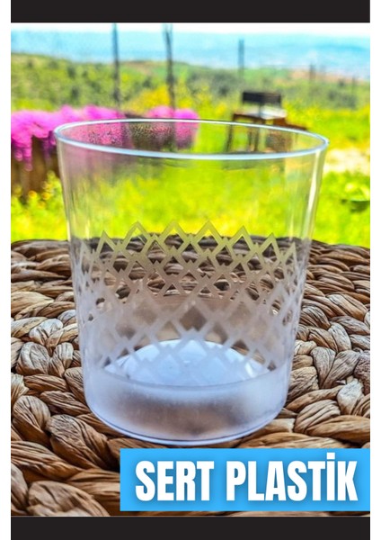 Plastik Viski Bardağı 10 Adet - Yuvarlak Tabanlı Sert Plastik Bardak fırsatları