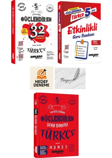 Ankara 5.sınıf Güçlendiren 32 Haftalık Türkçe Deneme Etkinlikli Türkçe Güçlendiren Türkçe Soru Hedef Deneme