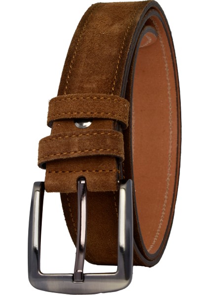 %100 Hakiki Deri Süet Kahverengi Kemer 4cm modelleri