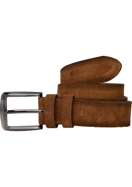 %100 Hakiki Deri Süet Kahverengi Kemer 4cm fırsatları