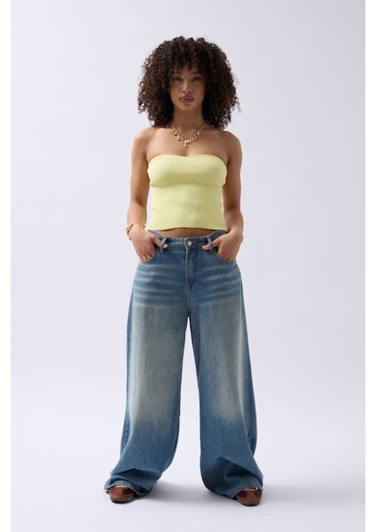 Straplez Dokulu Crop fiyatları