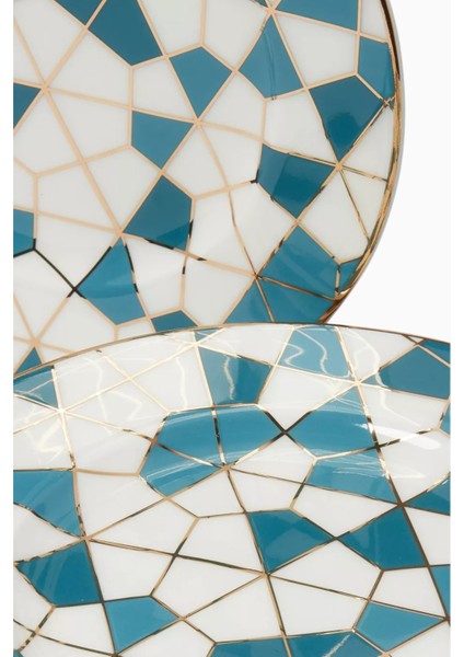 Geo Porselen Dessert Tabak Seti, 6 Parça modelleri