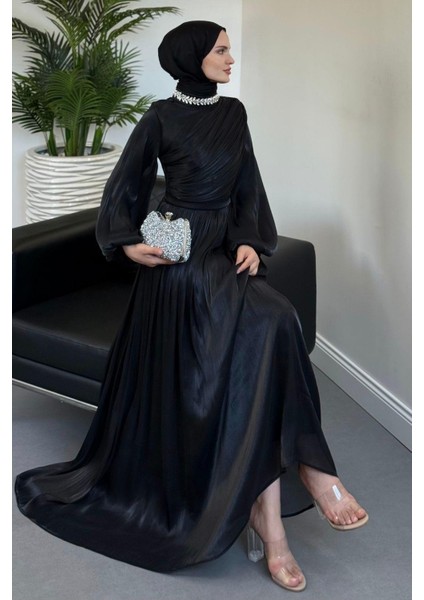 Cyrus Boynu Taşlı Siyah(KEMERSİZDİR)