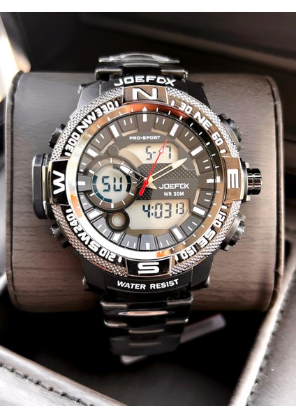Çelik Kordon Dijital ve Analog 2 Yıl Garantili 3 Atm Suya Dayanıklı Erkek Kol Saati JOE2.LC05 modelleri