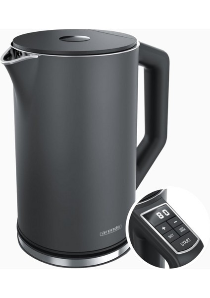 Elegant Paslanmaz Çelik Su Isıtıcısı, 1,5 L, 2200W, 5 Kademeli 40-100°C Sıcaklık Ayarı modelleri