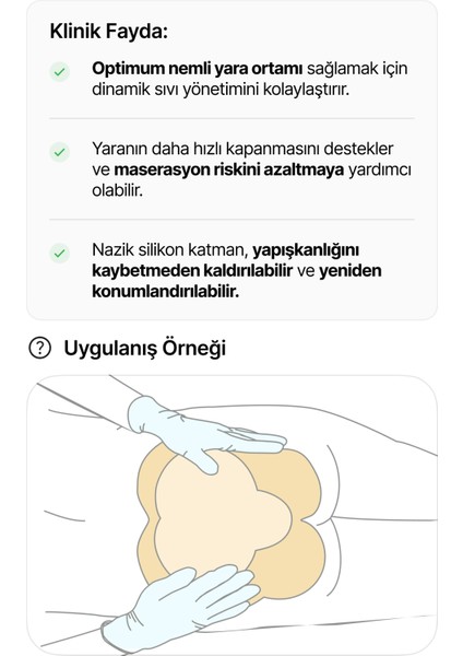 Silikon Köpük Yara Örtüsü Yapışkan Kenarlı Yoga T-Cut Sakrum (Kuyruk Sokumu) Bölgesi Için |yatak Yarası Örtüsü