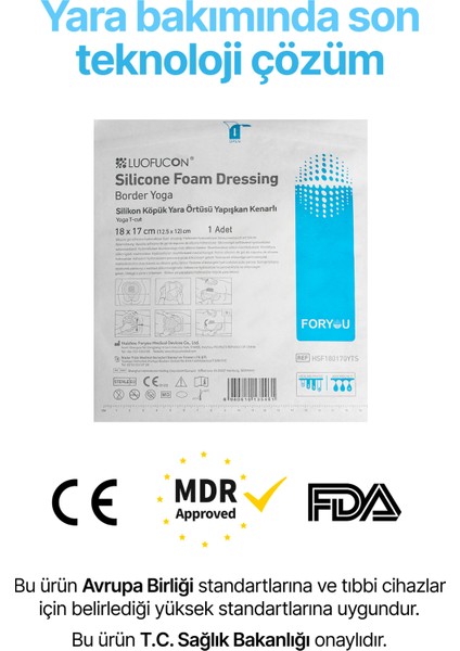 Silikon Köpük Yara Örtüsü Yapışkan Kenarlı Yoga T-Cut Sakrum (Kuyruk Sokumu) Bölgesi Için |yatak Yarası Örtüsü