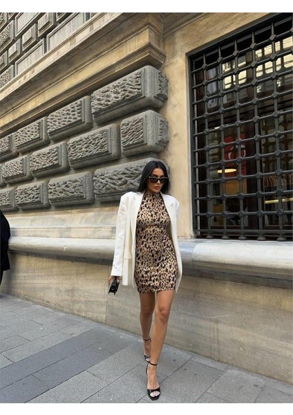 Leopar Kısa Elbise Sandy - Leopar fiyatları