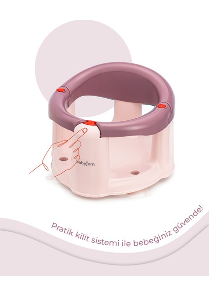 Babyjem Önden Açılır Banyo ve Mama Oturağı Mürdüm modelleri