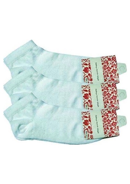 Beyaz Kadın Bilek Çorap 3 Çift