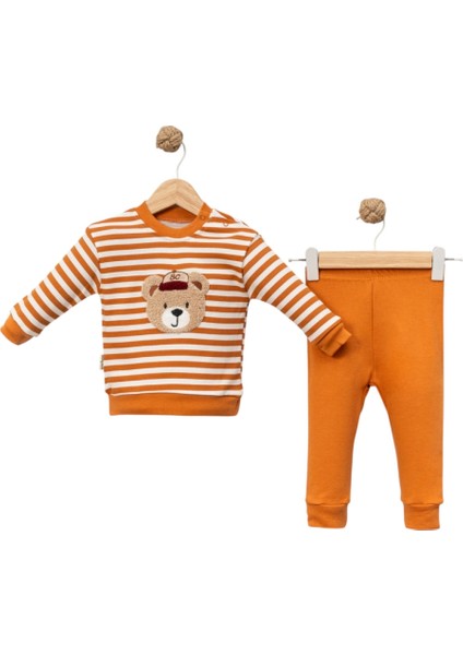 Ayı Nakışlı Erkek Bebek Takım