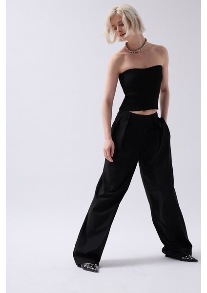 Straplez Dokulu Crop