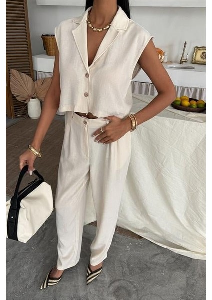 Zoe Crop Yelek Takım 9744-08