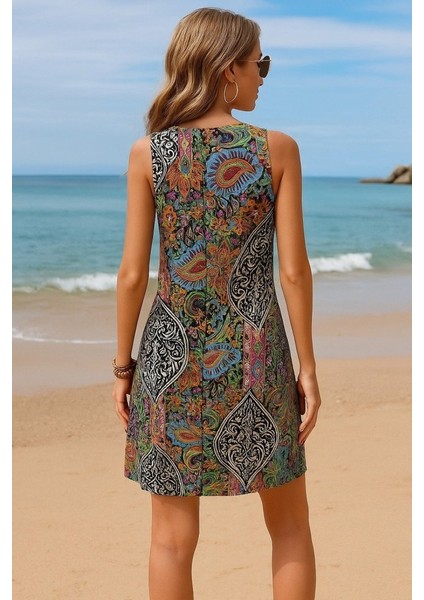 Kadın Kısa Kollu Dantel V Yakalı Desenli Süprem Elbise fiyatları