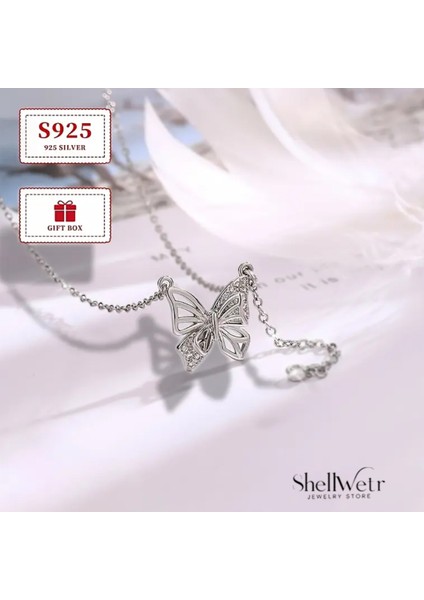 Rarity 925 Ayar Gümüş Kadın Kelebekli Kolye Sevdiklerinize ve Kendinize En Özel Hediye modelleri