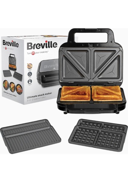 3’ü 1 Arada Üstün Sandviç Makinesi, Paslanmaz