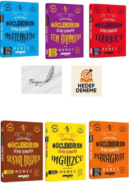 Ankara 5.sınıf Güçlendiren Matematik Fen Türkçe Sosyal Ingilizce Paragraf Soru Bankası Hedef Deneme