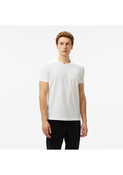 Erkek Beyaz Regular Fit T-Shirt V55009T.1BW