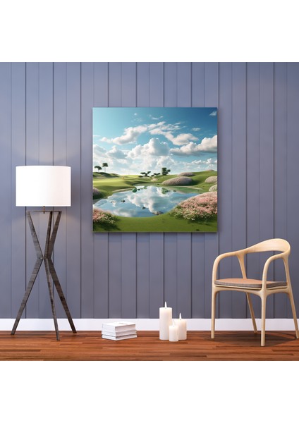Huzur Veren Golf Sahası Kanvas Tablo fiyatları