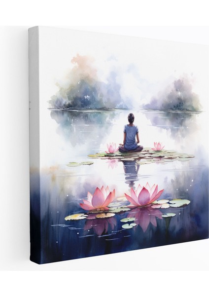 Modern Çiçek Desenli Kanvas Tablo - Oturma Odası Dekorasyonu Için Şık Bir Dokunuş