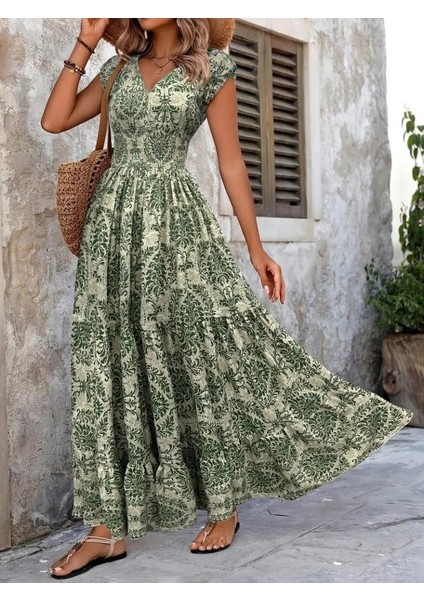 Kadın Kısa Kollu Kruvaze Yaka Beli Lastikli Süprem modelleri