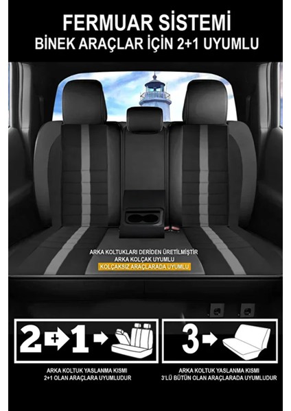 Toyota Highlander 3.3 V6 (212 Hp) Hybrid 4x4 Cvt 2012 Uyumlu Sinop Serisi Velur Kumaş Siyah Oto Kılıfı Tam Set indirimleri