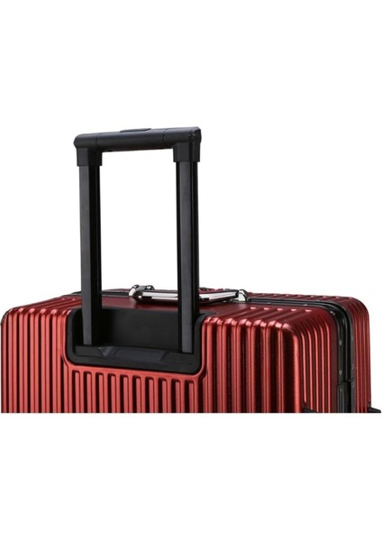 Pc Hard Side Valiz, 360° Döner Tekerlekler, Zipperless Tasarım, Kırmızı fırsatları