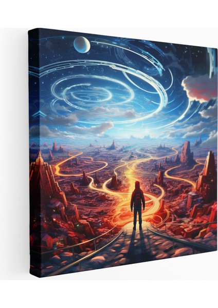 Sürreal Rüya Diyarı Süper Kahraman Kanvas Tablo