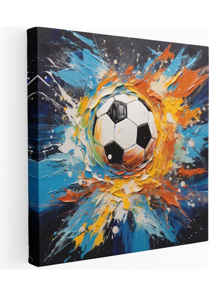 Canlı Futbol Topu Kanvas Tablosu