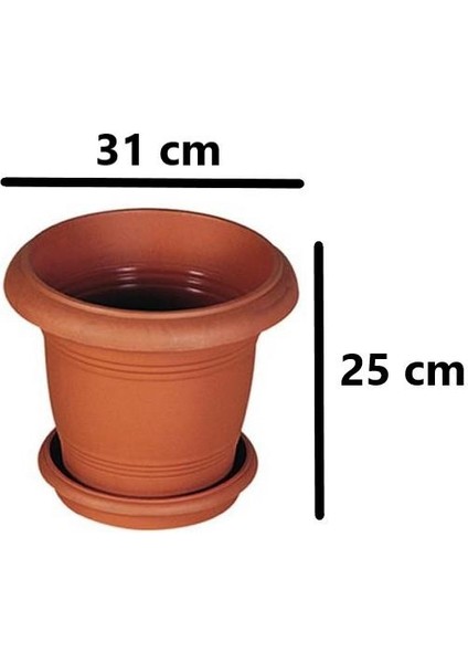 SY-5910 Antik Tabaklı Saksı Takımı 10 Lt No 3 Kahverengi 6 Adet fiyatları