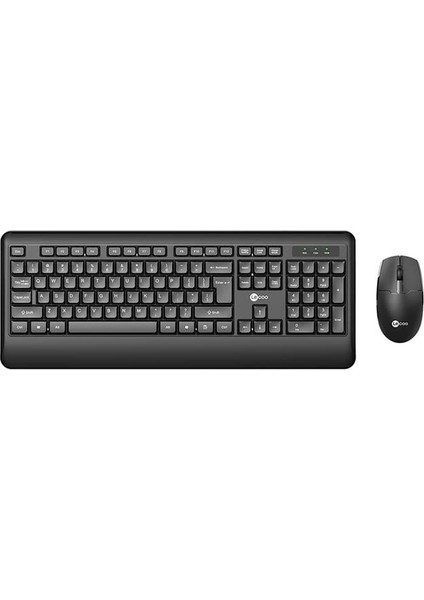 Lenovo Lecoo KW202 Kablosuz Q Klavye - Mouse Set Siyah