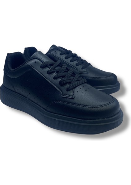 Günlük Kullanım Erkek Siyah Klasik Spor Ayakkabı