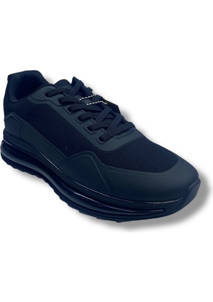 Havalı Aır Taban Siyah Erkek Anatomik Sneaker Spor Ayakkabı fiyatları